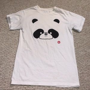 cute white panda t-shirt size S/M